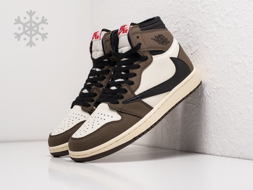 Зимние Кроссовки Nike Air Jordan 1 Mid  x Travis Scott